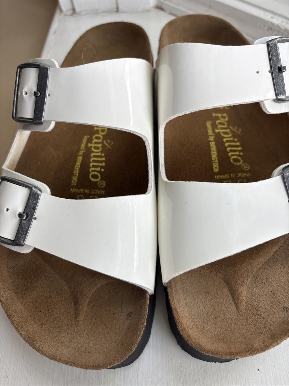 BIRKENSTOCK PAPILLIO ARIZONA CHUNKY SUEDE White 41 Size 10